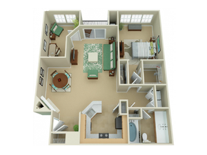Haley - One Bedroom One Bathroom with Den
