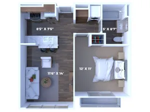 ChestnutStreetLofts 1BD 1Bath 500sqft