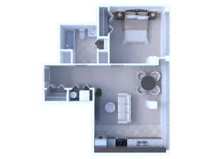 RiverView 1BD 1Bath 687sqft