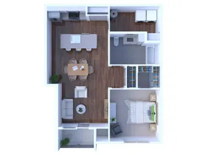 OneBedOneBath799Sqft