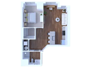 1 Bedroom/1 Bathroom-682/695 square feet