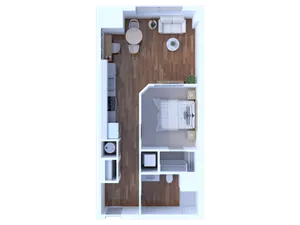 1 Bedroom/1 Bathroom Jr.-612 square feet