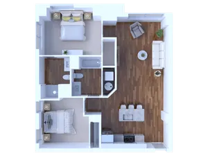 2 Bedroom/2 Bathroom-952 square feet
