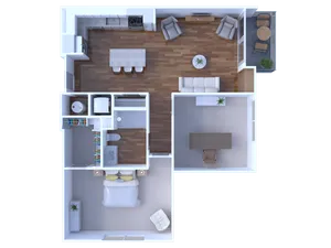 One Bedroom with den One Bath 985 Sqft