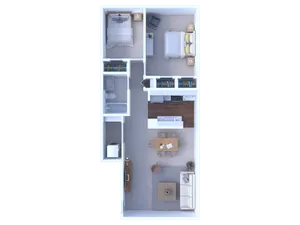 Two Bedroom One Bath