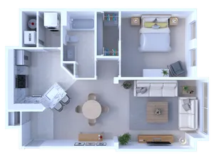 Diamond Pointe Revised 1 Bed 1 Bath – 776sqft
