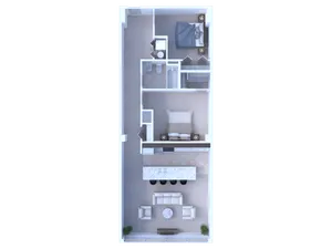 1 Bedroom / 1 Bathroom w/ Den - 1099