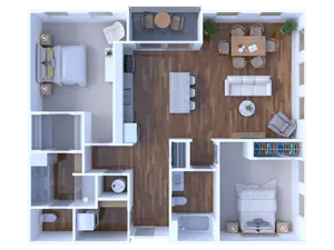 2 bed/2 bath 1174 Sq. Ft.