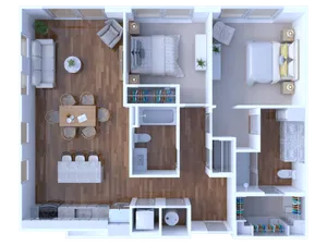 2 Bed/2 Bath 1108 Sq. Ft.