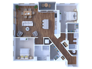 2 bed 2 bath 1272 sqft