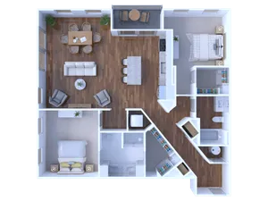 2 bed 2 bath 1302 sqft