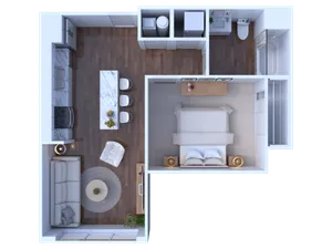1 bedroom 1 bath Jr. B2 578 sqft