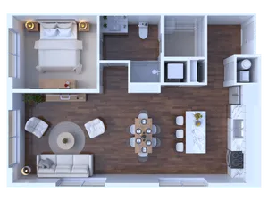 1 bedroom 1 bath Jr. C7 815 sqft