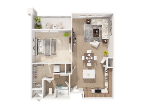 1 Bedroom Floor Plan | Attivo Trail Ankeny | Ankeny, Iowa