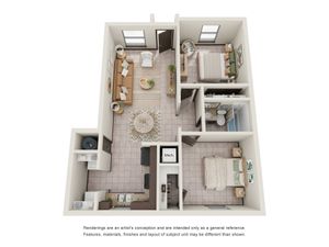 2 Bedroom - 1 Bathroom