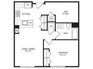 1 Bedroom Floor Plan | Rumney Flats 2