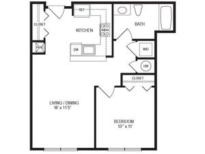 1 Bedroom Floor Plan | Rumney Flats 5