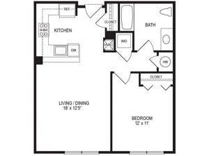 1 Bedroom Floor Plan | Rumney Flats 6