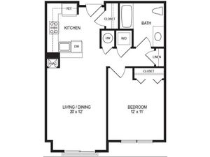 1 Bedroom Floor Plan | Rumney Flats 7