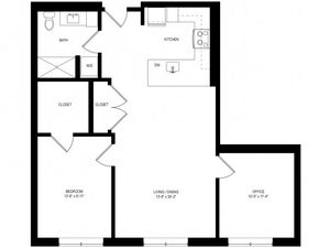 1 Bed Floorplan