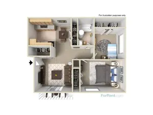 Barclay Apartments & Townhomes - 2 Bedroom Apartment