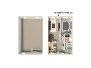 Barclay Apartments & Townhomes - 1 Bedroom Townhouse