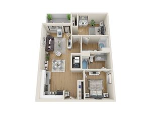 Cumulus  940 1 Bed | 1 Bath Floor Plan