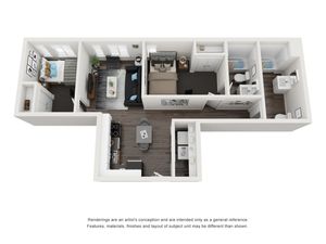The Union - Two-Bedroom Floor Plan