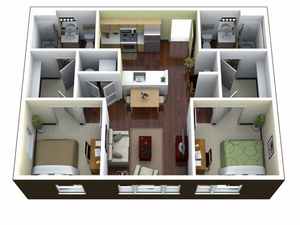 2BR/2BA