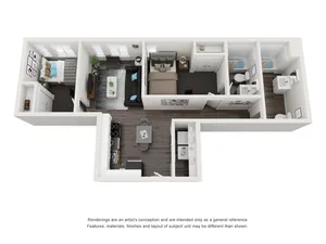 The Union - Two-Bedroom Floorplan