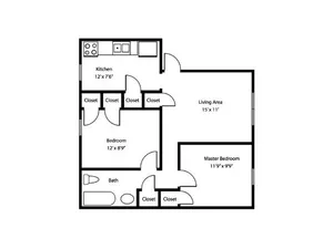 Wabash Manor Apartments - 2BR/1BA Standard