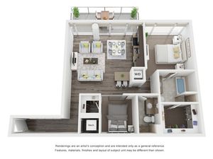 Two bedroom floorplan