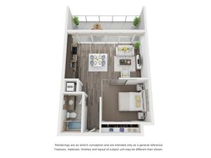 One bedroom Floorplan