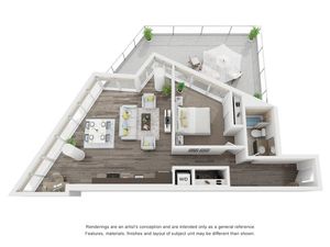 One bedroom Floorplan