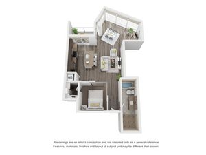 One bedroom Floorplan