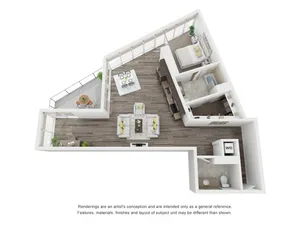 One bedroom Floorplan
