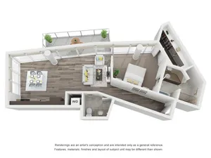 One bedroom Floorplan