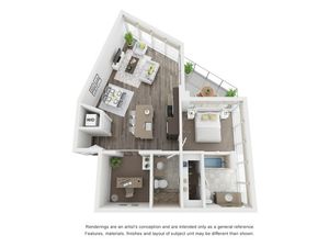 One bedroom Floorplan