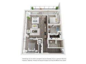 Two bedroom floorplan