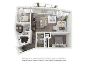 Two bedroom floorplan