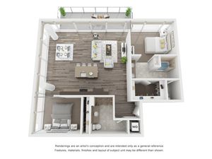 Two bedroom floorplan