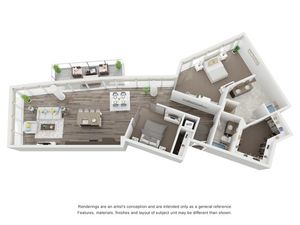 Two bedroom floorplan