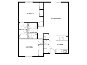 2x2 Bedroom