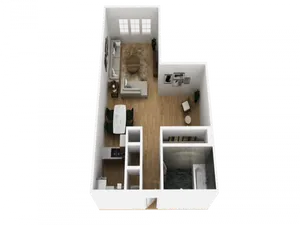 studio apartment floor plan