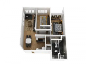 2 bedroom apartment floor plan
