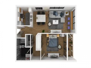 1 bedroom apartment floor plan