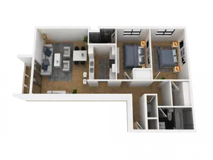 2 bedroom apartment floor plan