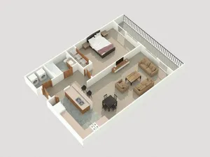 1 bedroom apartment floor plan
