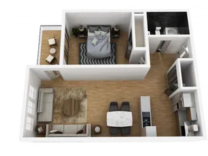 1 bedroom apartment floor plan