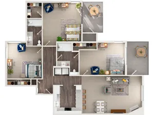 Chase Village 3x2 Floorplan